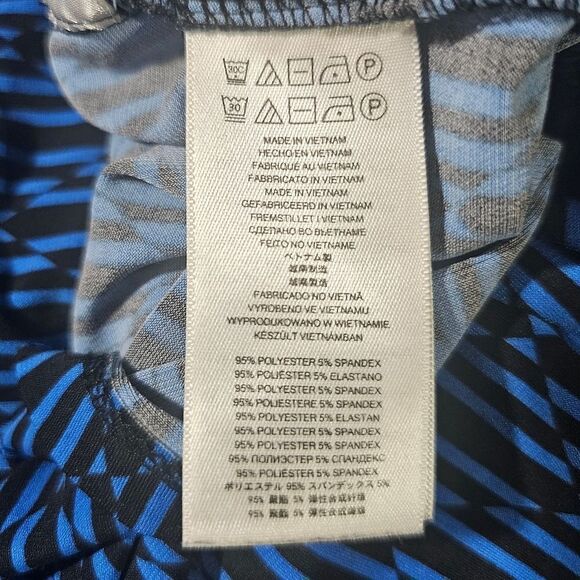 MICHAEL KORS Blue Black Wrap Dress - Size Medium - Picture 10 of 10